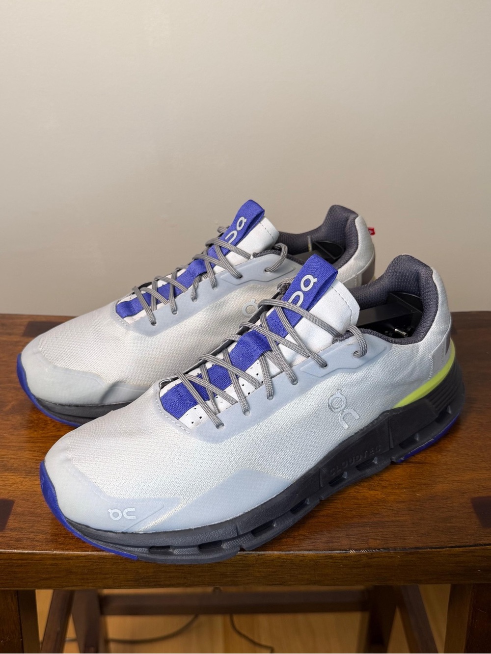 On Cloudnova Form Men’s 7.5 Glacier Zest Gray Blue Sneakers 26.98123 CloudTec